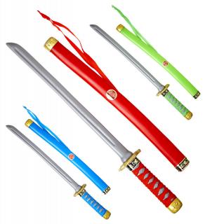 Meč Ninja plastový barevný - 60cm Barva: červená