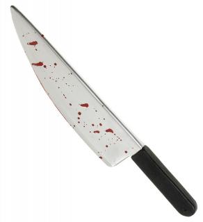 Plastový nůž krvavý - 49cm