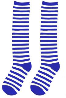 Ponožky  pruhované Barva: Modrá, Velikost: L