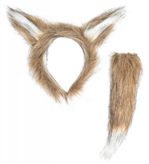 Sada liška - uši na čelence a ocásek