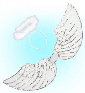 Sada na anděla - křídla a svatozář