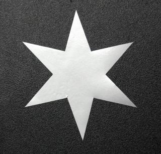 Samolepka hvězda - 3,5cm Barva: stříbrná