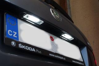 LED osvětlení SPZ Škoda Octavia II 09-13, Roomster Canbus