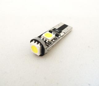 Superlight LED autožárovka T10 W5W 12V 3 Led diody SMD 5050 bílá 6500K CANBUS