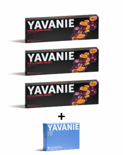 Sada YAVANIE Collagen shot - 3 balení (30 shotů) + dárek YAVANIE SLEEP