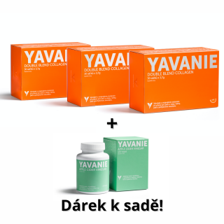 Sada YAVANIE Double Blend Collagen - 3 balení (90 sáčků)