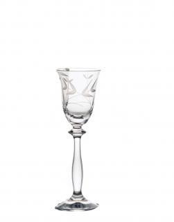 Bohemia Crystal Sklenice na likér 60 ml dekor ELEGANCE, 6 ks (Ručně broušené skleničky)
