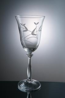 Bohemia Crystal Sklenice na víno 185 ml dekor ELEGANCE, 6 ks (Ručně broušené skleničky)