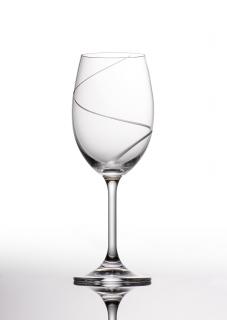 Bohemia Crystal Sklenice na víno 250 ml dekor ATLANTIS, 6 ks (Ručně broušené skleničky)