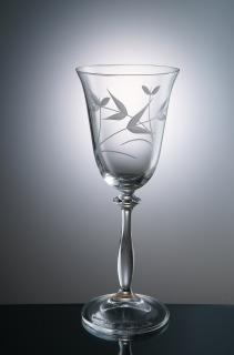 Bohemia Crystal Sklenice na víno 250 ml dekor ELEGANCE, 6 ks (Ručně broušené skleničky)