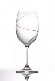 Bohemia Crystal Sklenice na víno 350 ml dekor ATLANTIS, 6 ks (Ručně broušené skleničky)