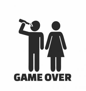 GAME OVER, pískování obrázku (Pískování obrázku na sklo z naší nabídky)