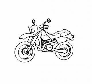 MOTORKA ENDURO pískování obrázku (Pískování obrázku na sklo z naší nabídky)