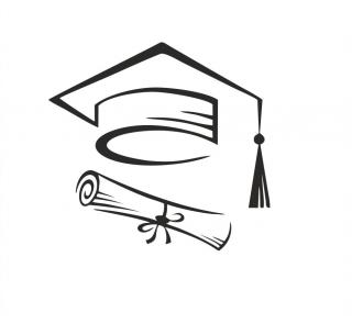 PROMOČNÍ KLOBOUK s diplomem, pískování grafického obrázku (Pískování obrázku z naší nabídky)