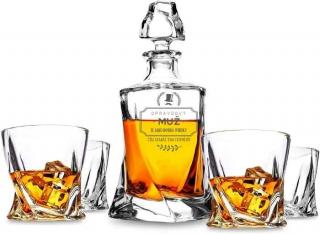 Set na whisky Quadro 1+6 Opravdový muž, 1ks