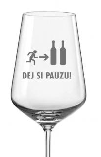 Sklenička na víno  Dej si pauzu , 1 ks
