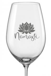 Sklenička na víno  Namaste , 1 ks