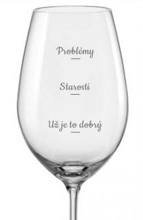 Sklenička na víno  Už je to dobrý , 1 ks