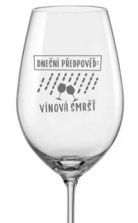 Sklenička na víno  Vínová smršť , 1 ks