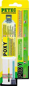Dvoukomponentní epoxypryskyřičné lepidlo  Poxy, 24 ml zdvojená stříkačka na závěsné kartě