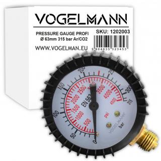 Manometr Vogelmann Profi ⌀ 63mm, 315bar Ar/CO2