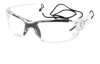Ochranné pracovní brýle , bezbarvé s tkaničkou