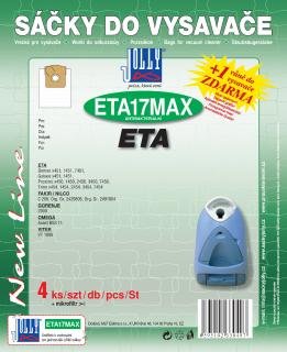 Sáčky do vysavače ETA17 MAX - textilní Vůně sáčku: Classic (nevoňavý)