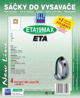 Sáčky do vysavače ETA19 MAX - textilní Vůně sáčku: Classic (nevoňavý)