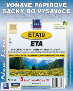 Sáčky do vysavače ETA19 - vůně Horská louka