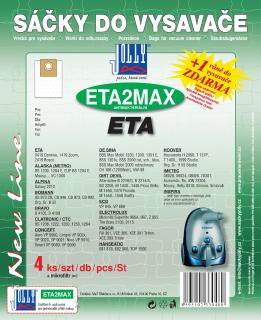 Sáčky do vysavače ETA2 MAX - textilní Vůně sáčku: Classic (nevoňavý)