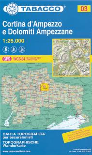 Tabacco WK 03 Cortina dAmpezzo 1:25 000