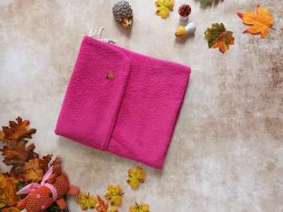Nepadající deka Medvídek - malinově růžová (nepadající deka do kočárku)