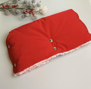 Rukávník - softshellový - červený (rukávník na madlo kočárku)