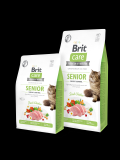 Brit Care Cat GF Senior Weight Control 2x7kg+MYŠKA (+ SLEVA PO REGISTRACI / PŘIHLÁŠENÍ!)