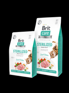 Brit Care Cat GF Sterilized Urinary Health 2x7kg+MYŠKA (+ SLEVA PO REGISTRACI / PŘIHLÁŠENÍ!)