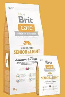 Brit Care Dog Grain-free Senior  Light Salmon  Potato 12kg+DOPRAVA ZDARMA+1x masíčka Perrito! (+ 2% SLEVA PO REGISTRACI / PŘIHLÁŠENÍ!)
