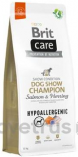 Brit Care Dog Hypoallergenic Dog Show Champion 12kg+DOPRAVA ZDARMA+1x masíčka Perrito! (+ SLEVA PO REGISTRACI / PŘIHLÁŠENÍ!)