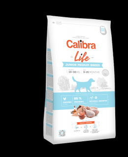Calibra Dog Life Junior Medium Breed Chicken  2,5kg (+ SLEVA PO REGISTRACI / PŘIHLÁŠENÍ!)
