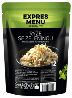 Expres Menu - dušená rýže se zeleninou 400g (2 porce) (SLEVA PO REGISTRACI / PŘIHLÁŠENÍ :))