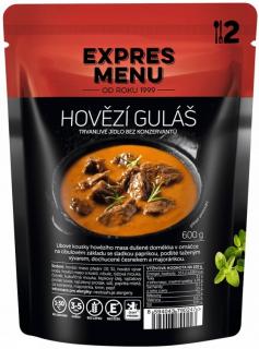 Expres Menu - hovězí guláš 600g (2 porce) (SLEVA PO REGISTRACI / PŘIHLÁŠENÍ :))