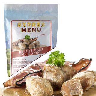 Expres Menu - králičí maso na slanině 300g (3 porce) (SLEVA PO REGISTRACI / PŘIHLÁŠENÍ :))