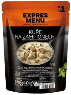 Expres Menu - kuře na žampionech 300g (1 porce) (SLEVA PO REGISTRACI / PŘIHLÁŠENÍ :))