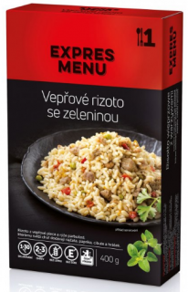 Expres Menu - vepřové rizoto se zeleninou 400g (SLEVA PO REGISTRACI / PŘIHLÁŠENÍ :))