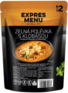 Expres Menu - zelná polévka s klobásou 600g (2 porce) (SLEVA PO REGISTRACI / PŘIHLÁŠENÍ :))