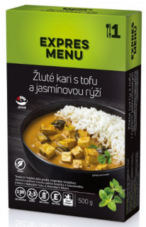 Expres Menu - žluté kari s tofu a jasmínovou rýží 500g (SLEVA PO REGISTRACI / PŘIHLÁŠENÍ :))