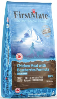 FirstMate Chicken with Blueberries 11,4kg + 200 kč BONUS+ DOPRAVA ZDARMA+1x masíčka Perrito! (AKČNÍ BONUS 200 KČ+ SLEVA PO REGISTRACI/PŘIHLÁŠENÍ! ;))