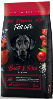 Fitmin dog For Life Beef  Rice 12kg+1x masíčka Perrito+DOPRAVA ZDARMA (+ SLEVA PO REGISTRACI / PŘIHLÁŠENÍ ;))