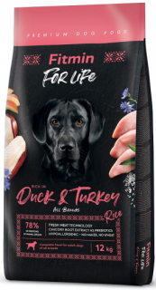 Fitmin dog For Life Duck  Turkey 12kg+1x masíčka Perrito+DOPRAVA ZDARMA (+ SLEVA PO REGISTRACI / PŘIHLÁŠENÍ ;))