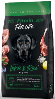 Fitmin dog For Life Lamb  Rice 12kg+1x masíčka Perrito+DOPRAVA ZDARMA (+ SLEVA PO REGISTRACI / PŘIHLÁŠENÍ ;))