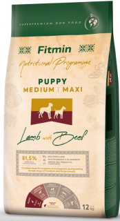 Fitmin Dog Lamb with Beef Medium/Maxi Puppy 12kg+DOPRAVA ZDARMA+1x masíčka Perrito! (AKČNÍ BONUS 150KČ + SLEVA PO REGISTRACI / PŘIHLÁŠENÍ ;))
